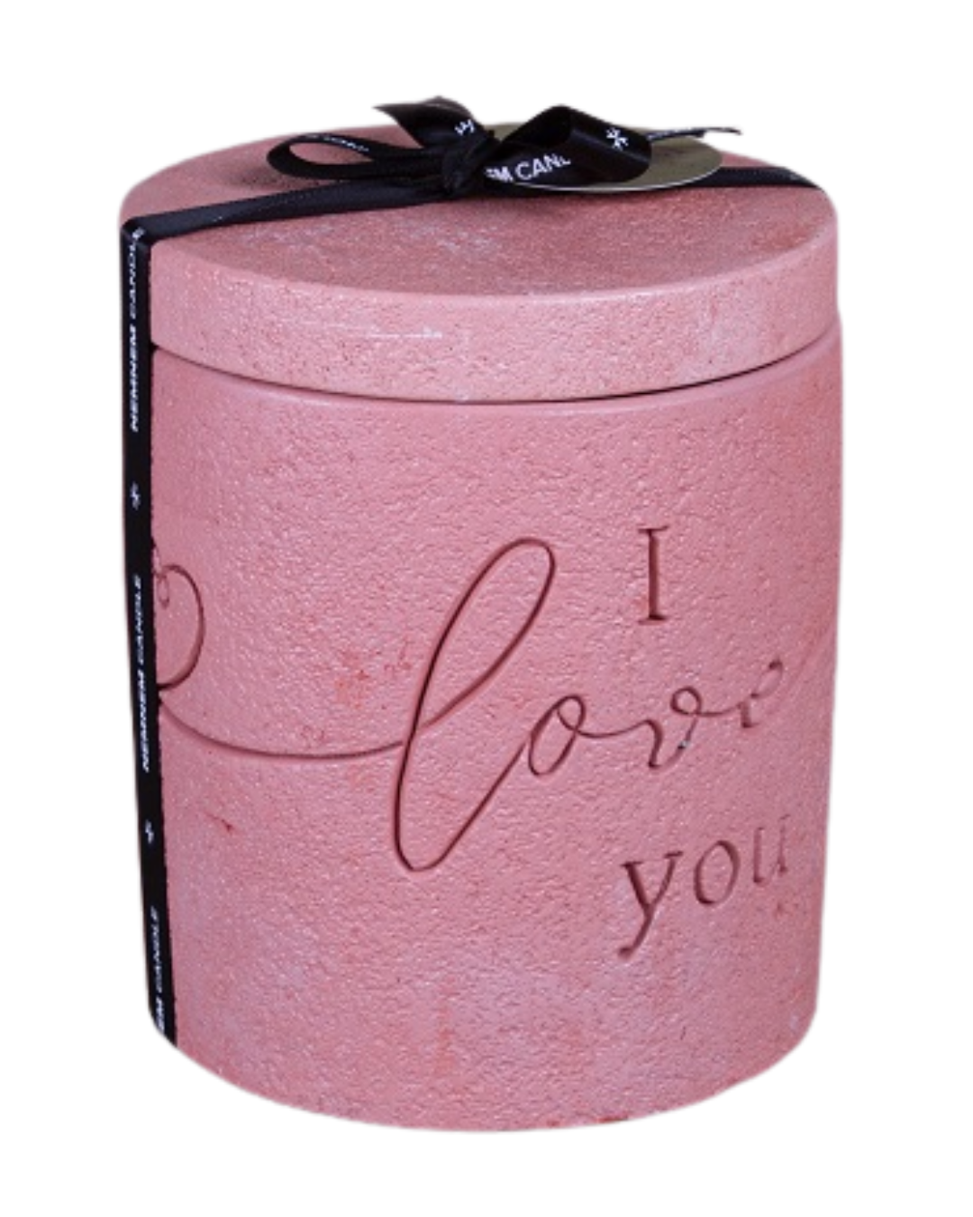I Love you Cylinder Jar Large Pink
