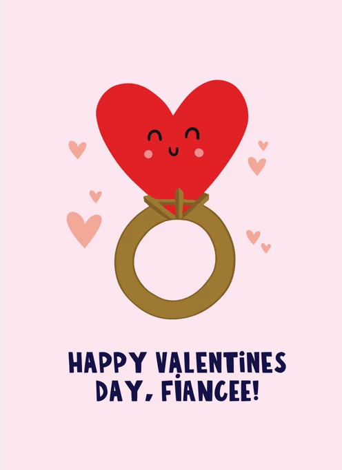 Happy Valentine's Day Fiancee! Card