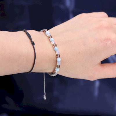 Candle with Gemstone Bracelet - Cancer