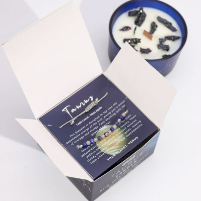 Taurus Candle With Bracelet