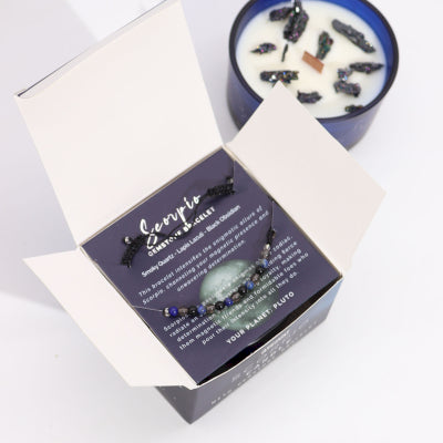 Scorpio Candle With Bracelet