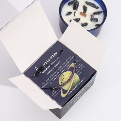 Capricorn Candle With Bracelet