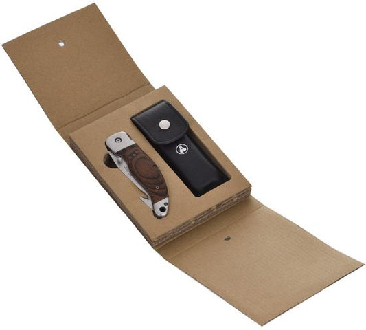Laguiole Foldable Knife & Leather Pouch