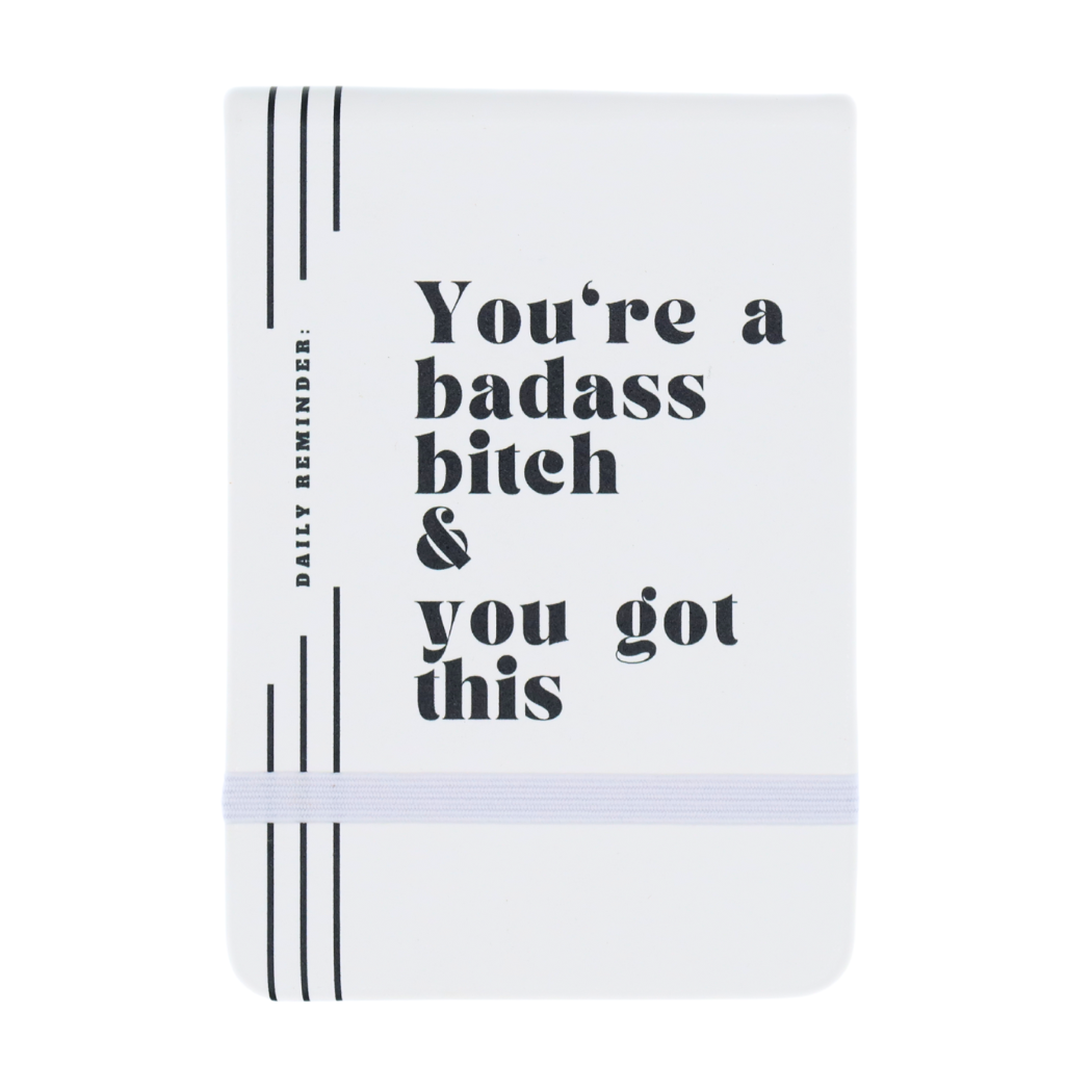 Leatherette Pocket Journal You're a Badass Bitch