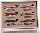 Set of 6 Foldable Knives Wood Names