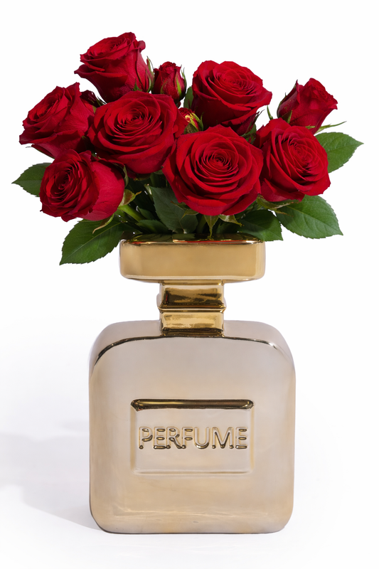 Electro Gold Perfume Bottle Vase