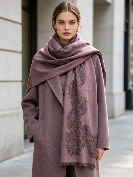 Women's Printed Scarf Powder Pink