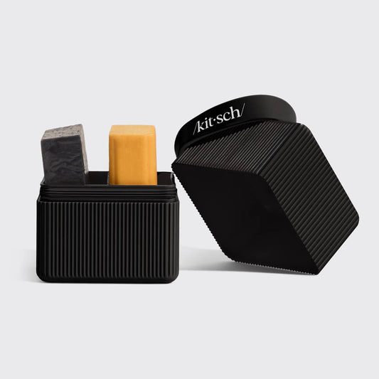 Travel Case For Shampoo Soap Bars (Black)