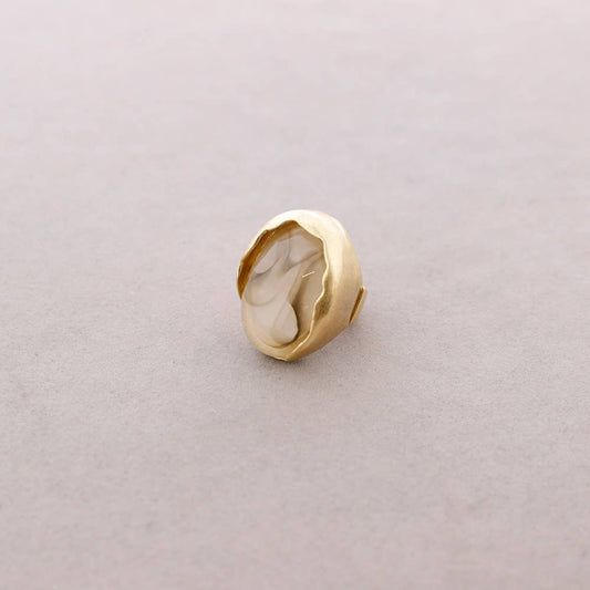 Metal Resin Elastic Ring-Beige
