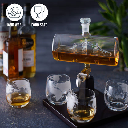 Ship Whiskey Decanter Set