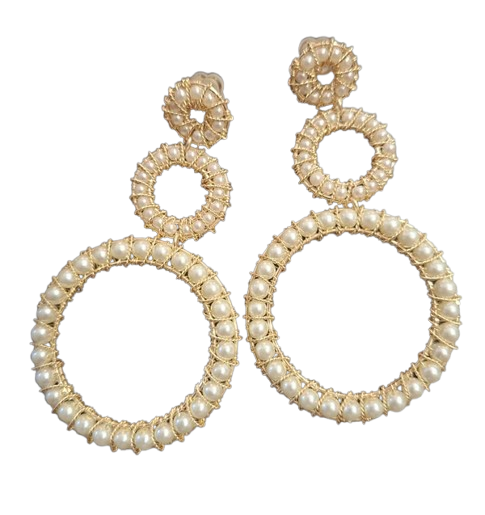 Handmade Pearl Earrings (QS08)