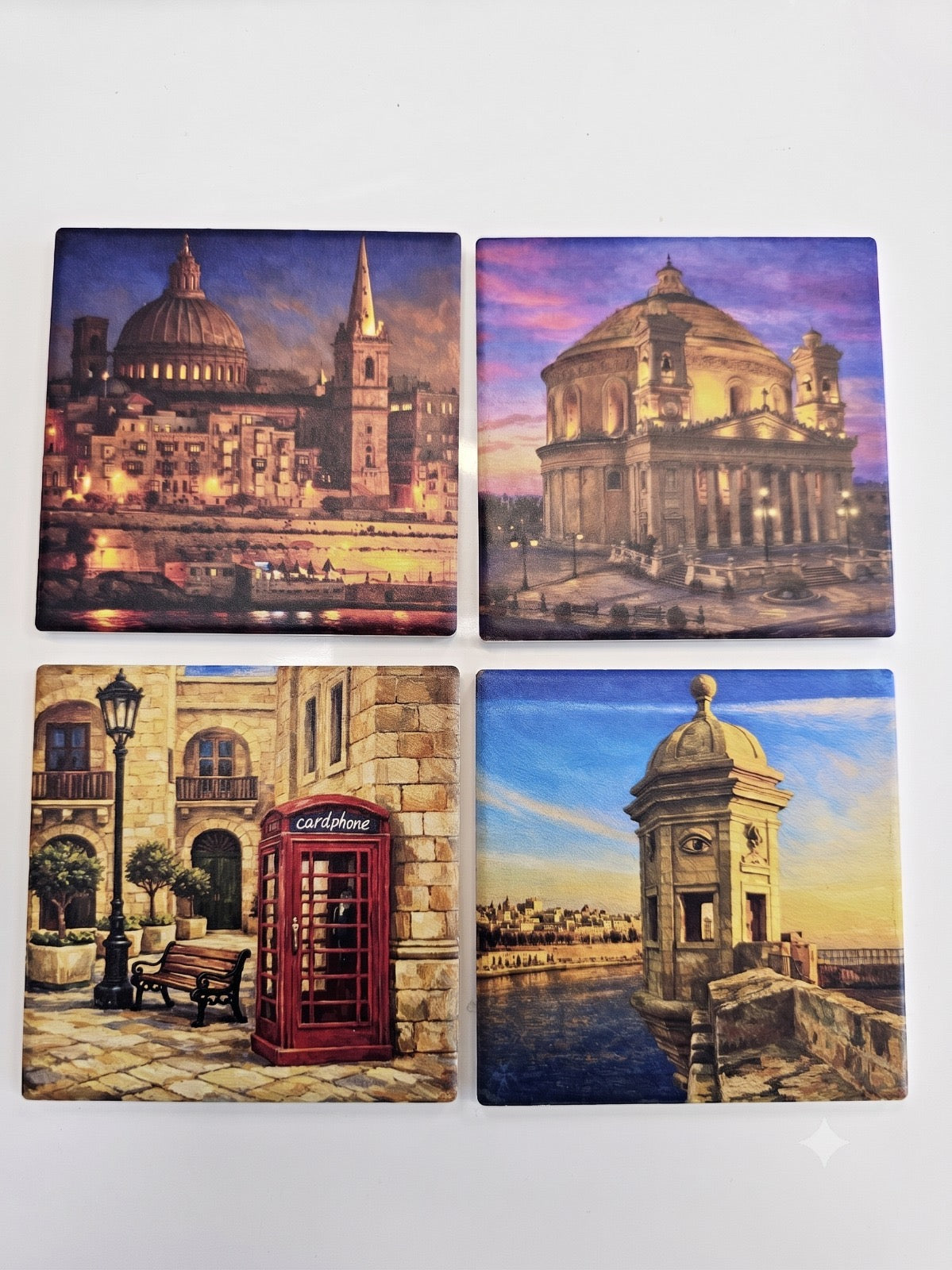 Maltese Churches (Pack of 4 Coasters)