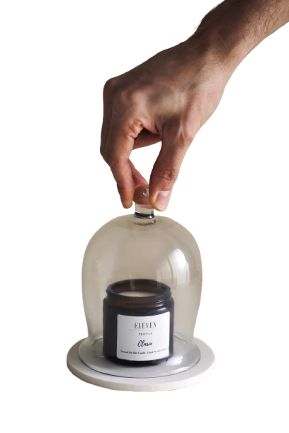 Elegant Glass Dome Decorative Tabletop Object: Small