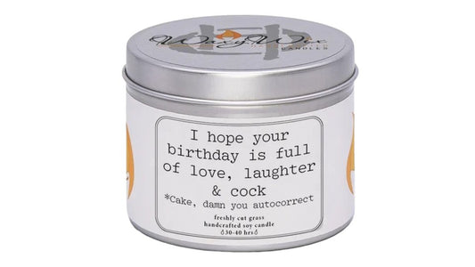 I Hope That Your Birthday Is Full Of Laugh, Laughter & Cock Candle