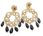 Handmade Pearl Earrings Black (Q502)
