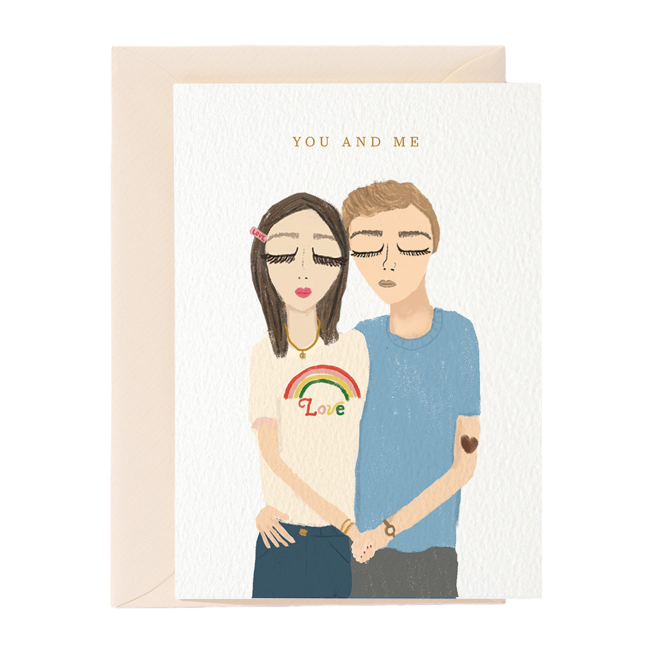 You and Me in Love Greeting Card