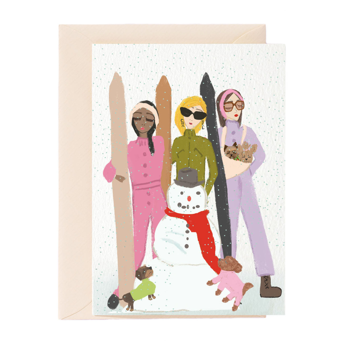Friendship and Dogs Holiday Greeting Card