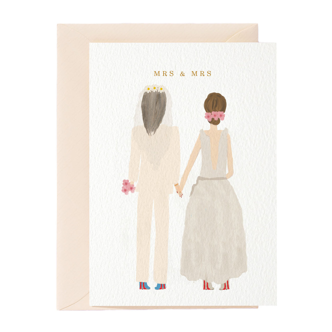 Mrs & Mrs Wedding Greeting Card