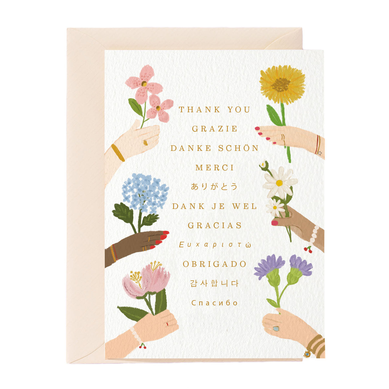 Thank you, Merci, Gracias, Danke Greeting Card
