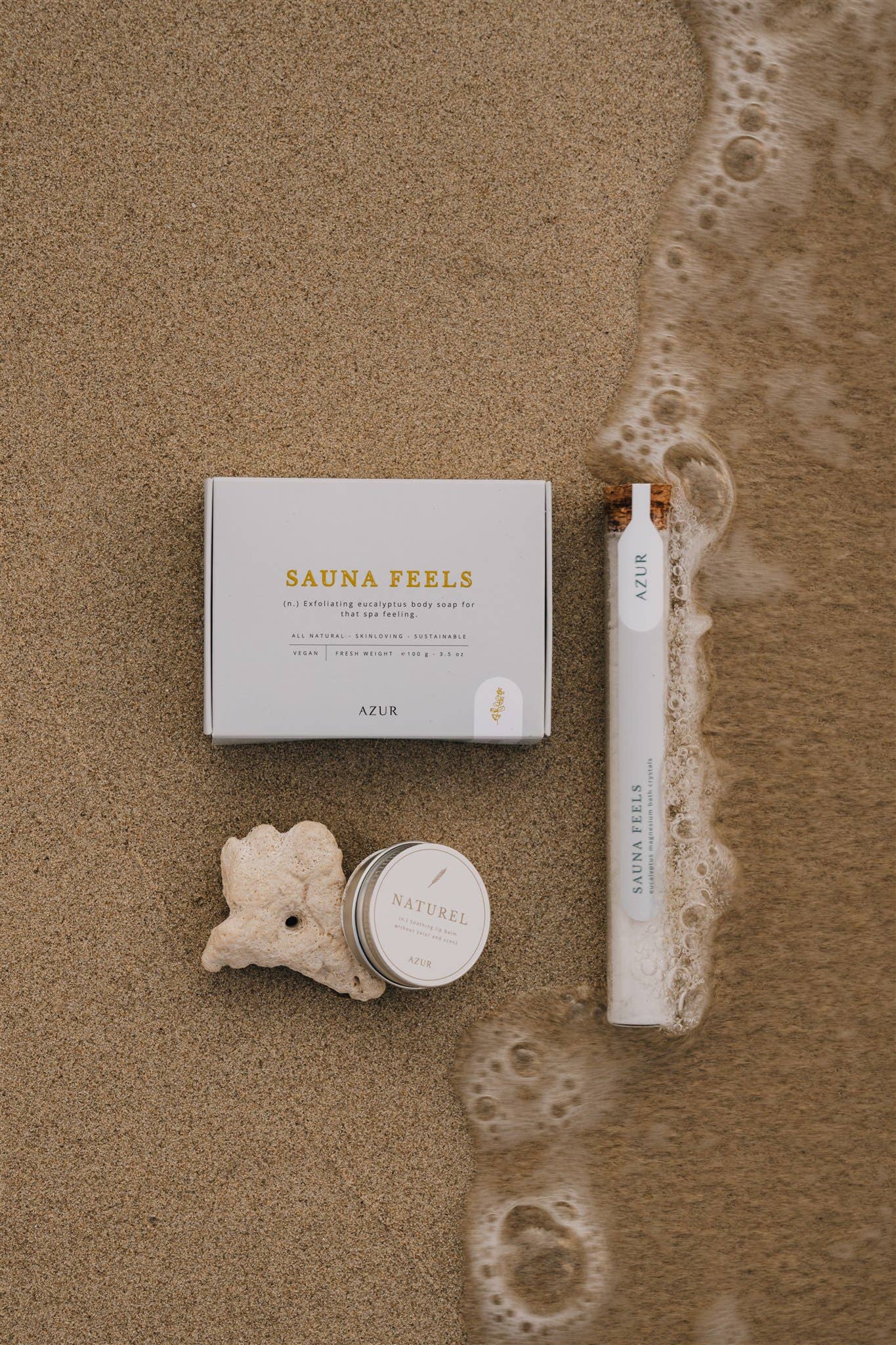 SAUNA FEELS | body scrub bar | natural salt soap