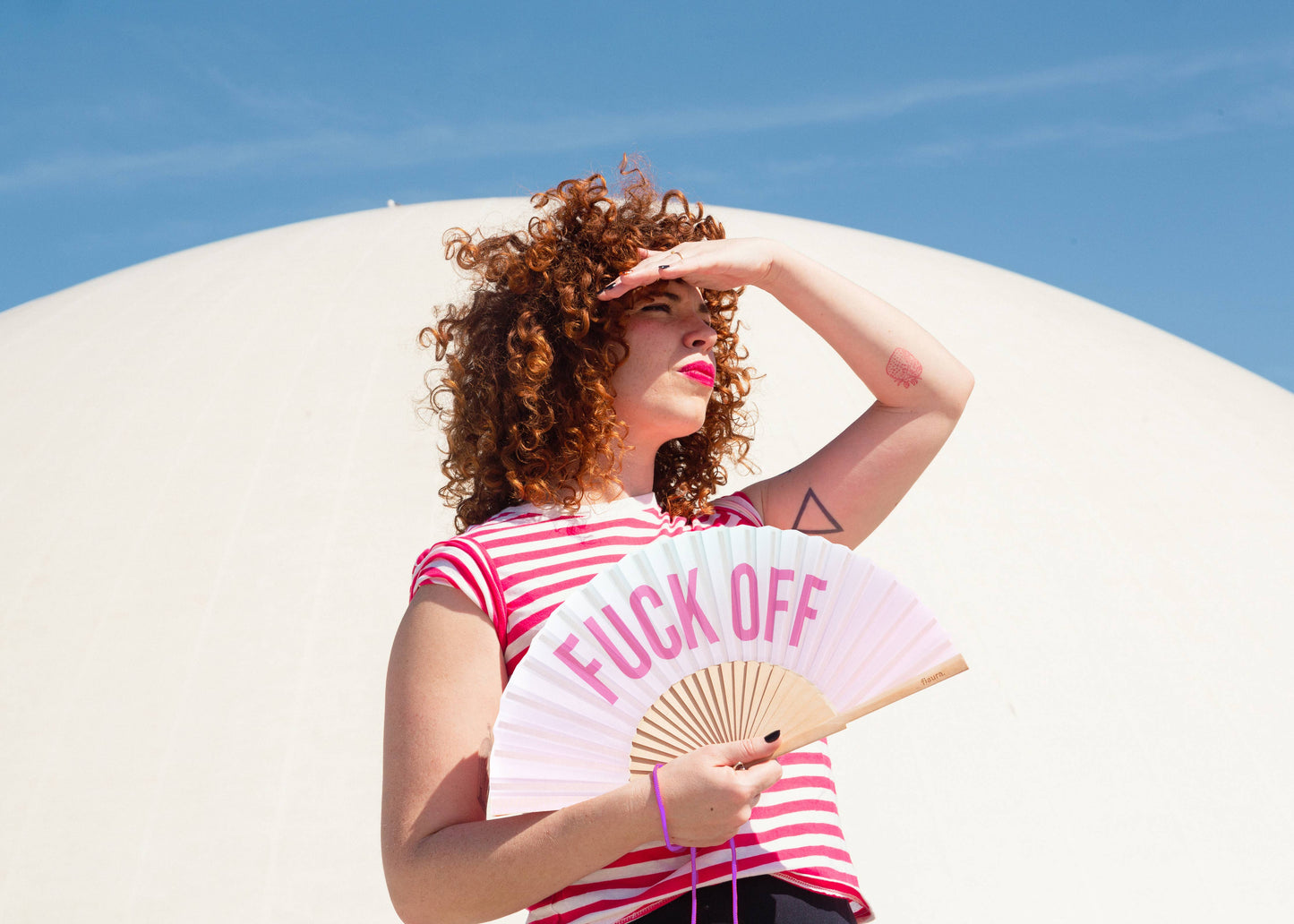 Hand Fan "Fuck off"
