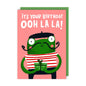 French Frog Birthday Card: Cellophane