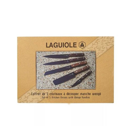 Box of 5 carving knives Wenge handle