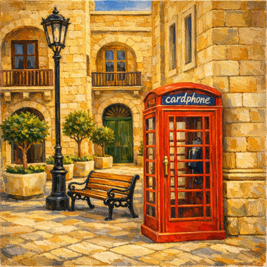 The Old Maltese Traditional Telephone Box Coaster