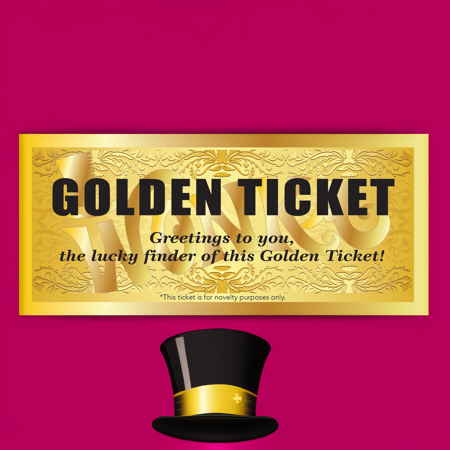 WONKA Bar with Golden Ticket (NonMetallic)