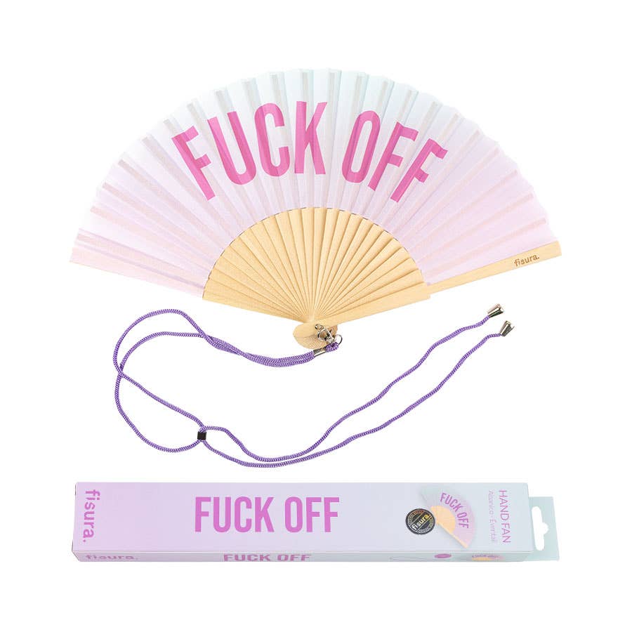 Hand Fan "Fuck off"