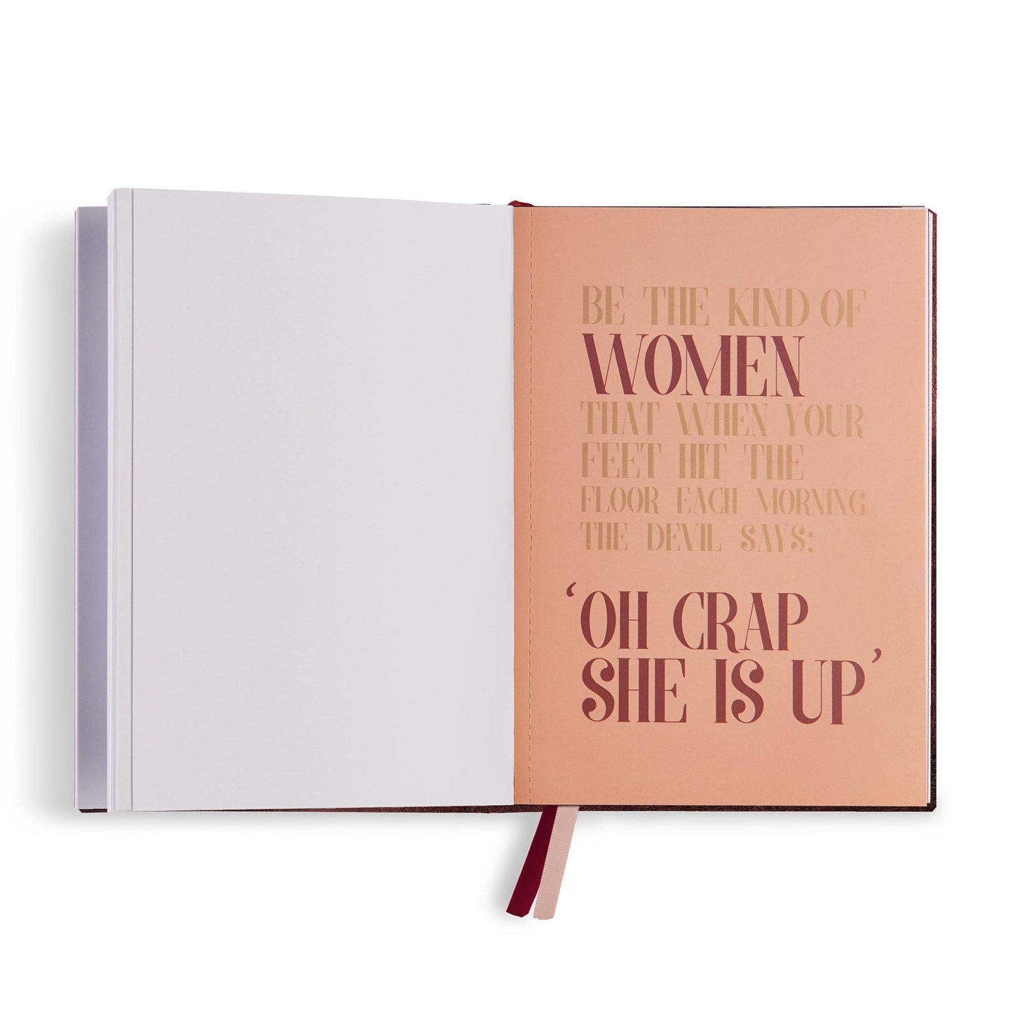 Embroidered quote notebook - "Well Behaved Women"