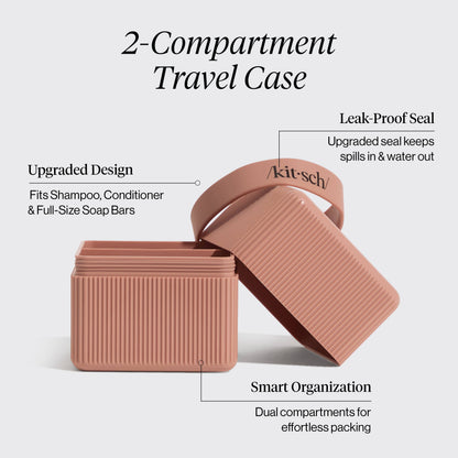 Travel Case For Shampoo Soap Bars (Rose)