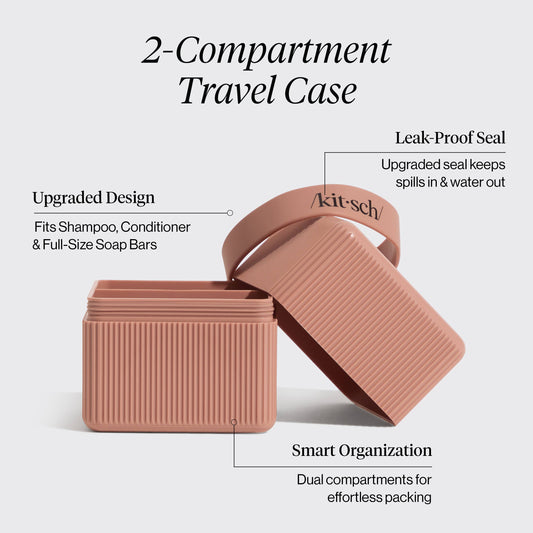 Travel Case For Shampoo Soap Bars (Rose)