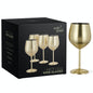 x4 Matte Gold Wine Glasses