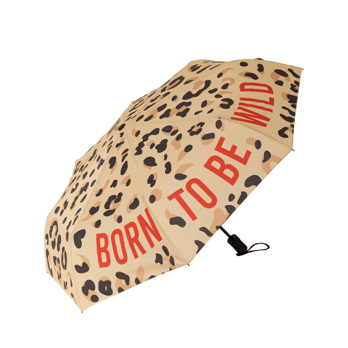 Folding Umbrella "Born to Be Wild" Leopard