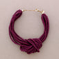 Resin Bead Knot Choker (B): Fucsia Oscuro