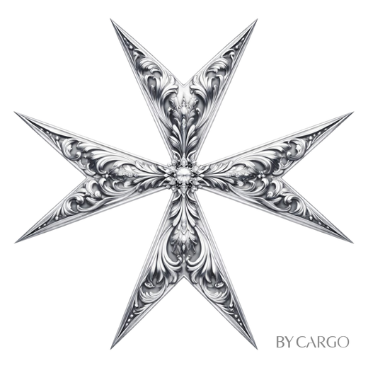 Maltese Cross Coaster (Black & White)