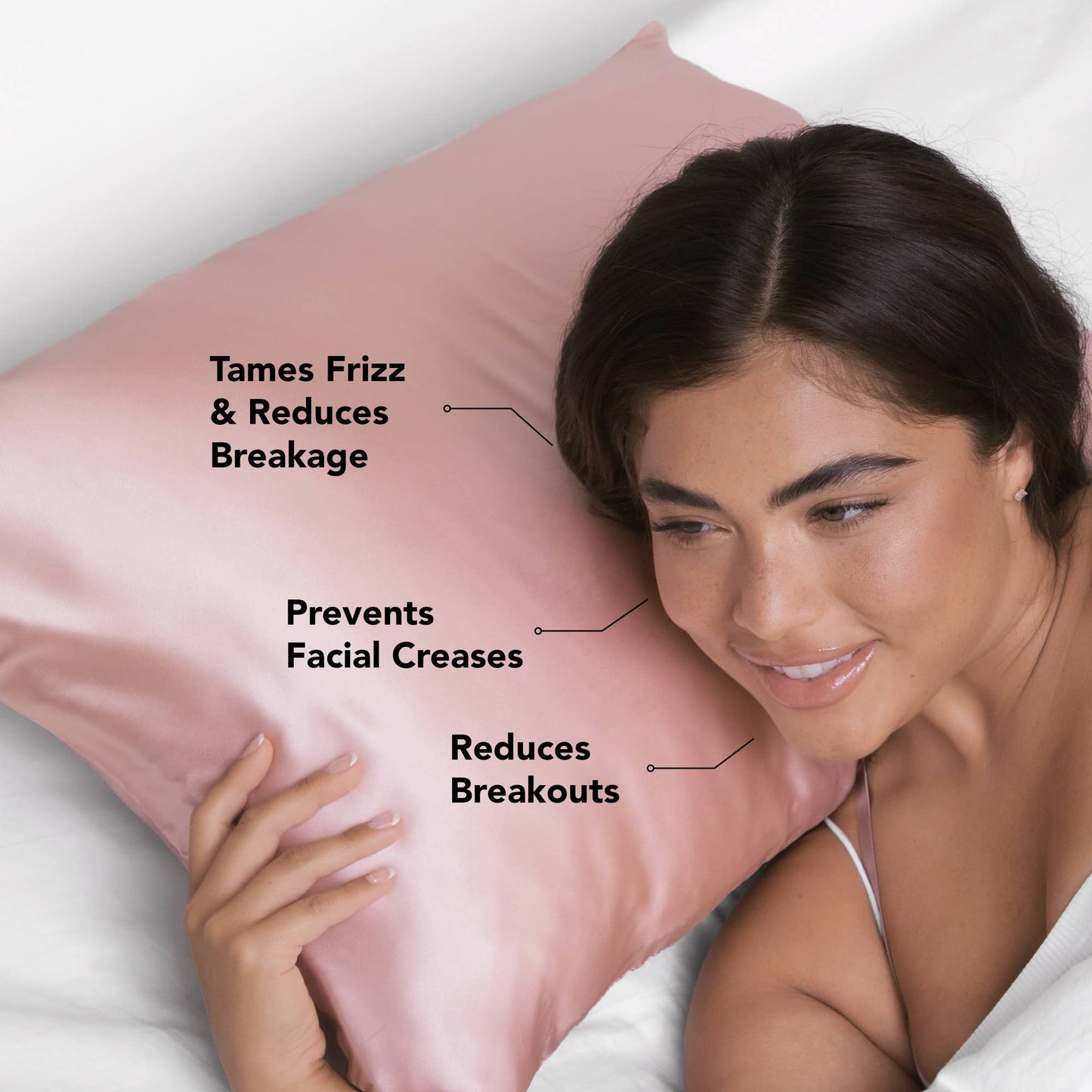 Rose Satin Pillow Case (Standard)