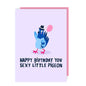 Little Pigeon Funny Birthday Card: Cellophane