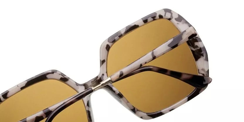 Deborah 70's Super size square Milky Brown Lens Sunglasses