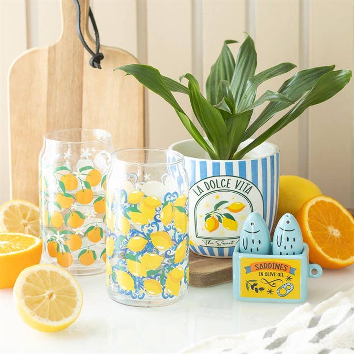 Blue Striped La Dolce Vita Plant Pot