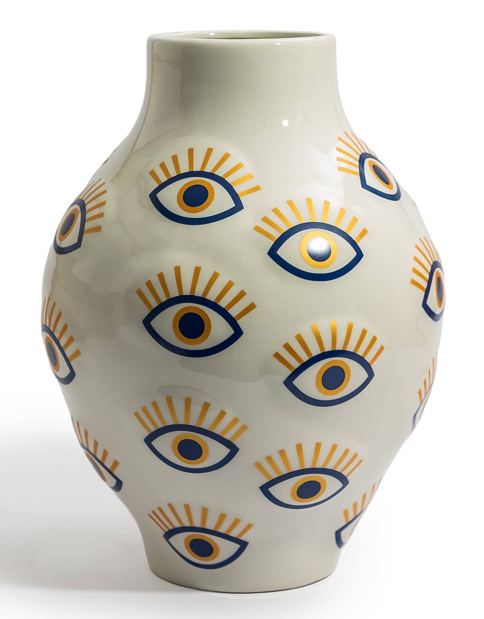 Large Ceramic Multi "Nazar" Eye Vase
