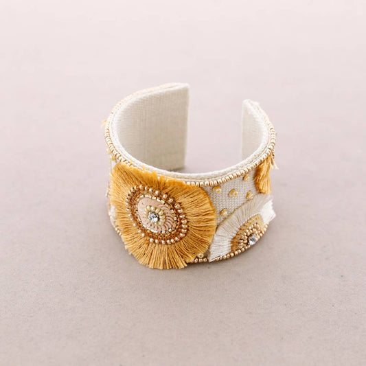 Ethnics Bead Bracelet Yellow
