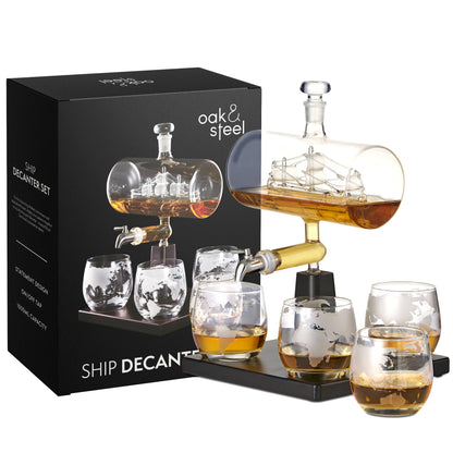 Ship Whiskey Decanter Set