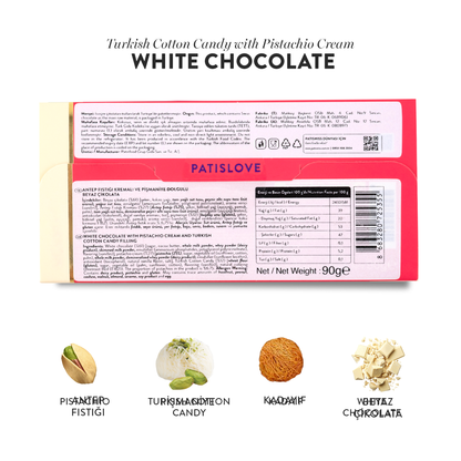Angel’s Hair White Chocolate Pistachio & Cotton Candy, 90G
