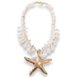 Chunky Shell Starfish Necklace Handmade Statement Jewelry