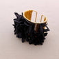 Adjustable Metal Petals Bracelet: Black