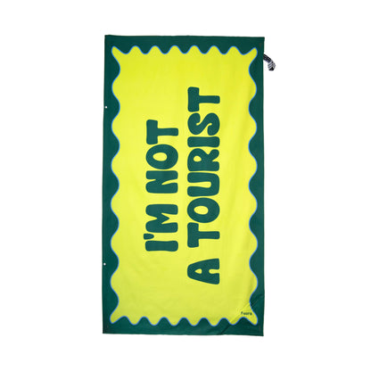 Beach Towel I`M Not A Tourist With Bag