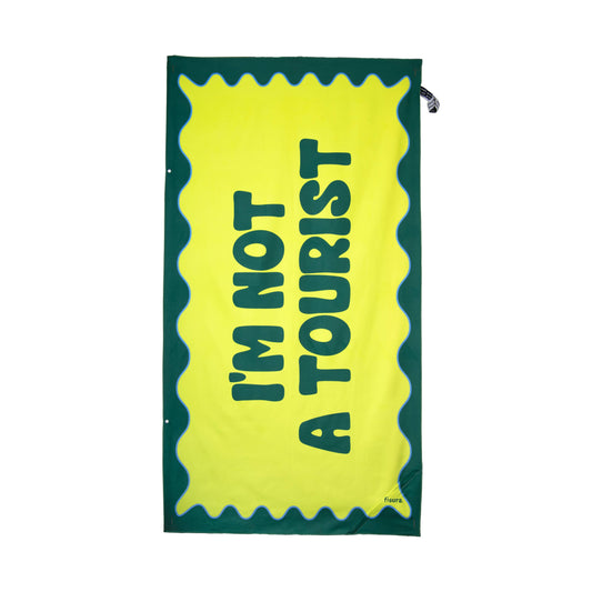 Beach Towel I`M Not A Tourist With Bag