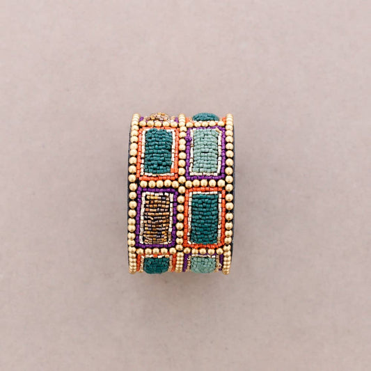 Adjustable Bracelet, Sequins, Rectangular Separations: Combined 1